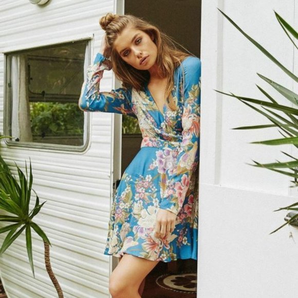 Spell & The Gypsy Blue Skies Wrap Dress - Picture 3 of 4